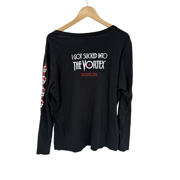 Vortex T Shirt Womens 2XL Atlanta Bar Graphic Edgy Urban Punk Skull Grunge Goth - Picture 2 of 7